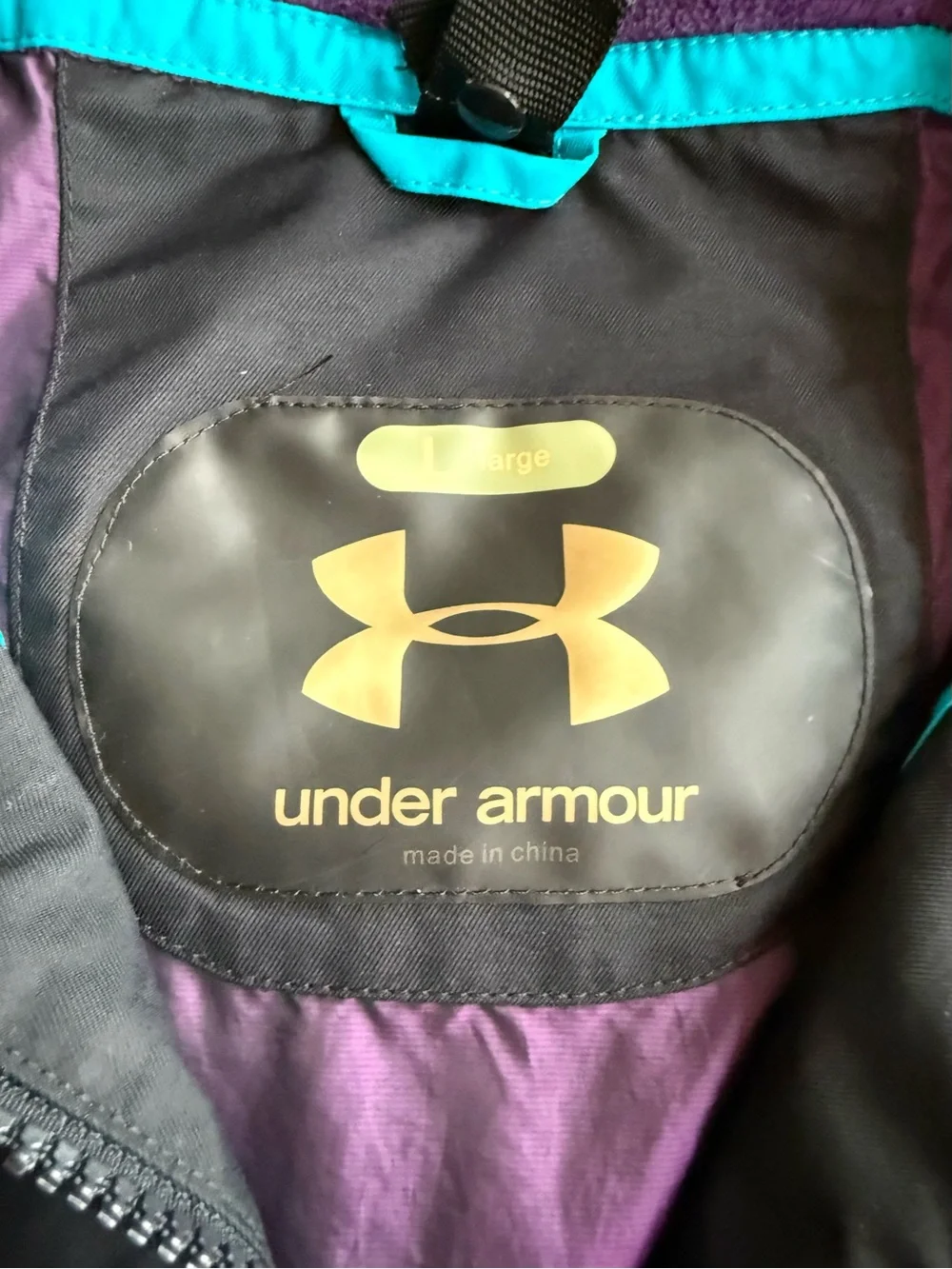 Under Armour Women’s Black Hooded Ski Snow Jacket Large Waterproof Winter Coat